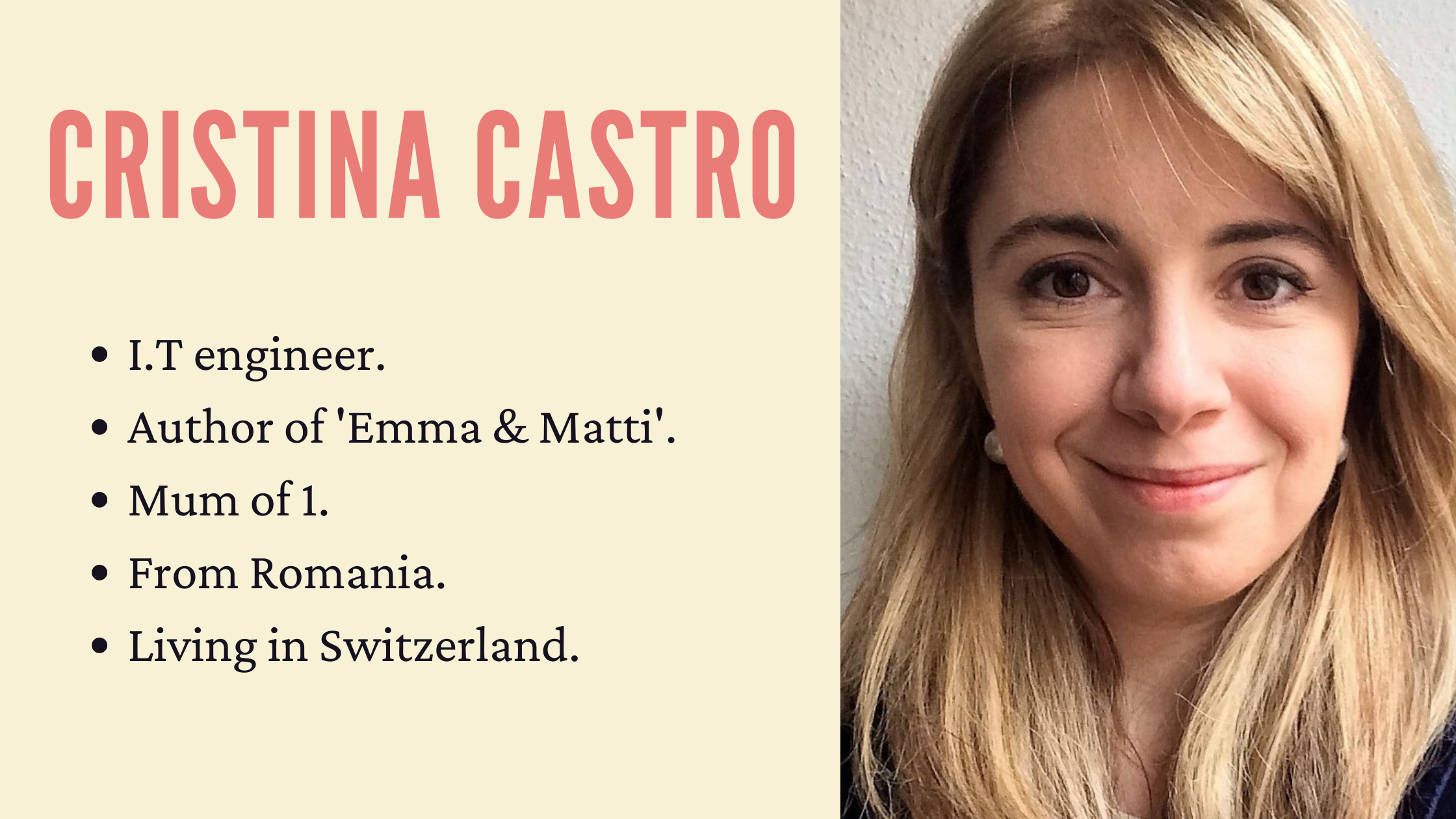 You’ve Got a Friend in Me: Meet Cristina Castro.